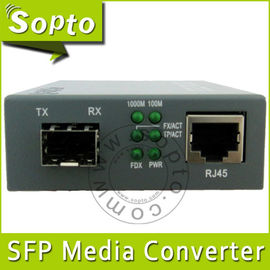 1000M Media Converter SFP , Fiber Optic Ethernet Media Converter LC Connector